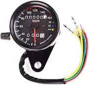 12V Universal Cycle Ometer Tachometer Gauge W/Backlight Black Black