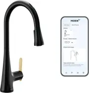 Moen Sinema Matte Black Touchless Pull-Down Sprayer Kitchen Faucet S7235EV2BL