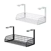 Under Desk Cable Organizer Desk Cord Organizer Metal Desk Side Storage No Drill