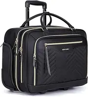 LIGHT FLIGHT Rolling Laptop Bag Women Briefcase with Wheels Fits 17.3 Inch Laptop, Rolling Computer Bag