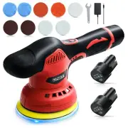 Cordless Polisher, Cordless Car Buffer Polisher Kit with 2pcs Battery,Buffer ...