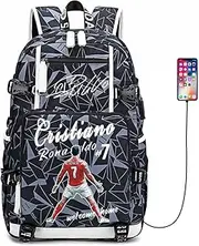 Soccer Player 7 Multifunction Backpack Travel Football Fans Bag (Grey 4)