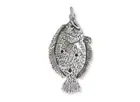 Flounder Pendant Jewelry Sterling Silver Handmade Fish Pendant FE2-P