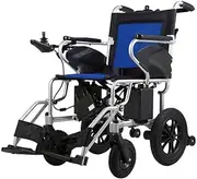 Folding Electric Wheelchair, Power Mobility Aid Motorized Wheel Chair for Travel - Electric Motorized for Adults Two High Speed Motors