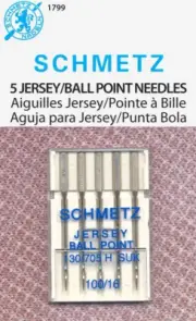Jersey (130/705H SUK) Sewing Machine Needles - Carded - Size 100/16