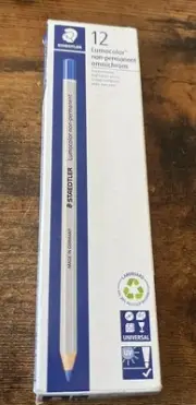 STAEDTLER Lumocolour Non Permanent Omnichrom Pencil - Blue (Box of 12)