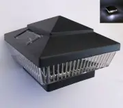 6-Pk Solar Black Cap Light (With 4" universal base - For 4"x4" PVC&Wood Post)