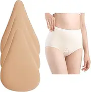 [WESIDAYSS] Camel Toe Concealer, Seamless Camel Toe Hider Reusable Anti Camel Toe Underwear Insert Soft and Breathable Camel Toe Cover, 3 Pack Cameltoe Concealer, Beige, Medium