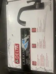 NEW-Delta Larkin Single Handle Centerset Faucet Matte Black 15890LF-BL-E1M