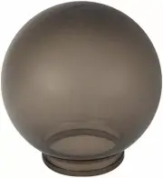 KastLite 6" Smoke Acrylic Lamp Post Globe | 3.14" Fitter Neck