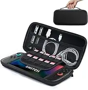 amCase Protective Hard Shell Portable Travel Carry Case for Nintendo Switch 2 2025 Model Console and Accessories (Black)