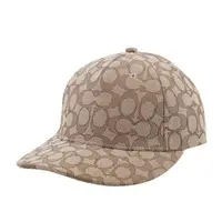 在飛比找ETMall東森購物網優惠-COACH CC Logo 緹花布棒球帽 M-L (卡其色)