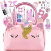 Kit for Little Girls with Unicorn Purse - Non ToxicBirthday Gift for Ages (Pink Soft Unicorn Bag)
