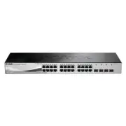 D Link 28 Port Gigabit Smart Managed Desktop Network Switch with RJ45, Fanless
