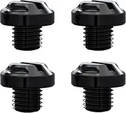 AVERZELLA 4pcs CNC Motorcycle Mirror Hole Plugs Screws Bolts 2 Regular+2 Reverse M10x1.25 (black, M10>2 regular + 2 reverse)