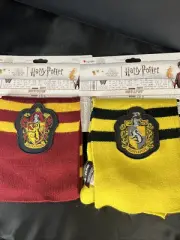 Harry Potter Scarf And Patch Officially Licensed Gryffindor And Hufflepuff New