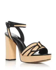 Alexandre Birman Women's Bow Raffia High Heel Sandals