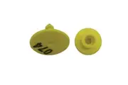 1-100 Cattle Number Ear Tags Set - Round Yellow Pig Sheep Goat Livestock Label