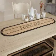 Sawyer Mill Charcoal Creme Farmhouse Jute 13x48 Runner Primitive Natural Rustic