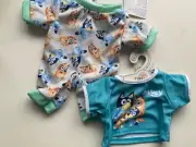 Build A Bear BLUEY T-Shirt and Sleeper Set - NEW WITH TAG Bluey Bingo Dad Mum