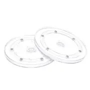 6inch Rotating Swivel Stand with Steel Ball Lazy Susan Base Turntable Clear 2Pcs