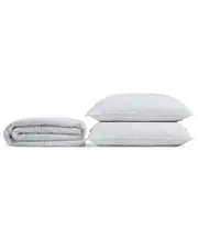 Ella Jayne Signature Plush Allergy Free Bedding Bundle, Includes 2 Firm Pillows and Mattress Protector