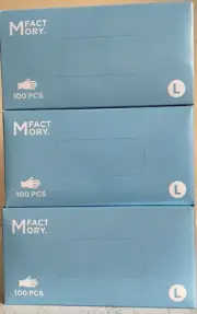 400 M Factory Gloves Vinyl Disposable Powder Free Large (5 Pack 100 Ct Each)