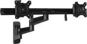 Wall Mount Dual Monitor Arm Articulating Ergonomic VESA Wall Mount for 2X 24 Dis
