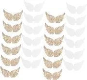 PHENOFICE 24Pcs Multi Use Angel Wings for DIY Crafts Costume Backpack Decor Wing Accessories for Christmas Parties Imaginative Projects