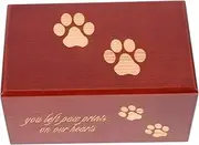 VERDANVERSE Wood Pet Urn for Ashes Wooden Memorial Burial Box for Dogs and Cats Lightweight Cremation Keepsake Storage Elegant Decor for Pet Remembrance