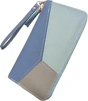 [Generic] BenePoint Multifunctional Women's Wallets, Womens Purses Coin Purse with Card Holder, Leather Wallets for Women with Zipper Closure and Multiple Pockets, blue, Modern