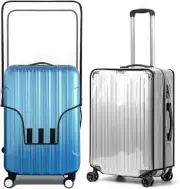 2PCS Suitcase Cover, 20/22/24/26/28/30 Inch Clear PVC Luggage Cover 24 Inch
