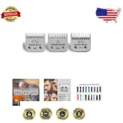 Durable Titanium-Coated Ceramic Blades for Andis & Oster Clipper - 3-Pack Set