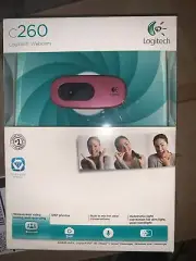 NEW Logitech Webcam C260 Widescreen Video Calling Recording Messenger - PINK