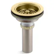 Kohler Duostrainer Basket Strainer with Sink Drain and Tailpiece, Polished Brass