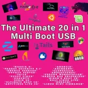 Linux 20 Distro Live OS 64bit USB Multi-Boot Android-Kali-Fedora-Ubuntu & More!