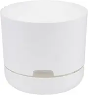 Springtime Round Self-Watering Plant Pot, White, 215 mm