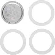 Packing 3 gaskets and 1 Filter for Aluminum Coffee Pot 1 Cup