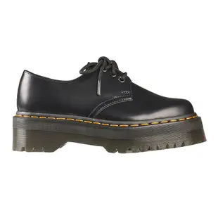 Dr.Martens 馬汀 1461 QUAD 3孔綁帶厚底牛津鞋 黑色 真皮馬丁紳士鞋 休閒皮鞋 男女25567001