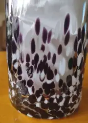 VETRERIA ARTE DI MURANO ALESSANDRO COPPOLA Black White Dots GLASS PITCHER Italy