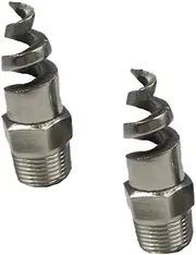 Spiral Atomization Nozzle, 2 Pack Stainless Steel Spiral Jet Cone Spray Nozzle 316L 1/4" External Thread for Dedusting and Desulphurizing