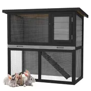 Advwin Rabbit Hutch 2 Storey Wooden Chicken Coop Pet House