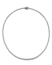 Bloomingdale's Fine Collection Diamond Graduated Illusion Set Collar Necklace in 14K White Gold, 2.0 tcw