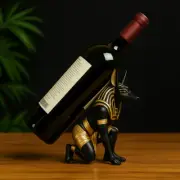 Anubis Wine Rack Resin Dog God Bottle Holder – Egyptian-Style Wine Stand for Hom