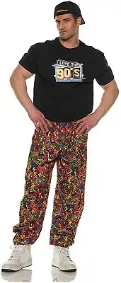 Underwraps I Love The 90S Shirt Hip Hop Adult Men Costume Accessory Top 30262