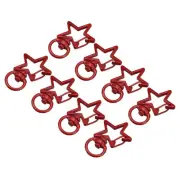 Swivel Clasps Snap Hook, Star Shape Lobster Claw Clasp for DIY Red, 8Pcs