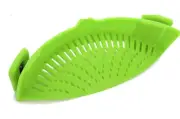 Food strainer-clip on strainer colander for pasta vegetables fruits, heat resist