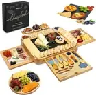Cheese Board Birthday Gifts for Women-Bamboo Cheese Boards and Knife Set,Extra
