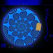 Swirls Turntable Slipmat GLOW BLACKLIGHT 12 inch for DJ Vinyl LP