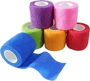 EZONEDEAL Pet Self Adhesive Bandage Wrap, Pet Vet Wrap Tape Non-Woven Cohesive Gauze Rolls for Wrist Healing Ankle Sprain & Swelling, Self Stick Wrap - Random Color (Random- 5 Pcs)